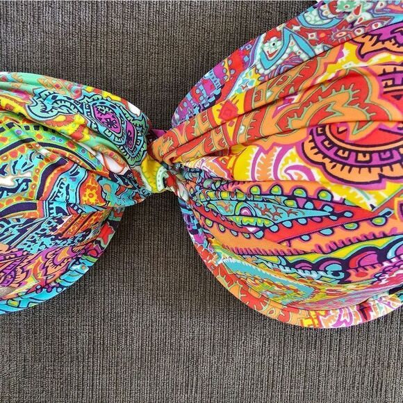 Bleu Rod Beattie Multicolor Paisley padded Bikini Top - Picture 6 of 12